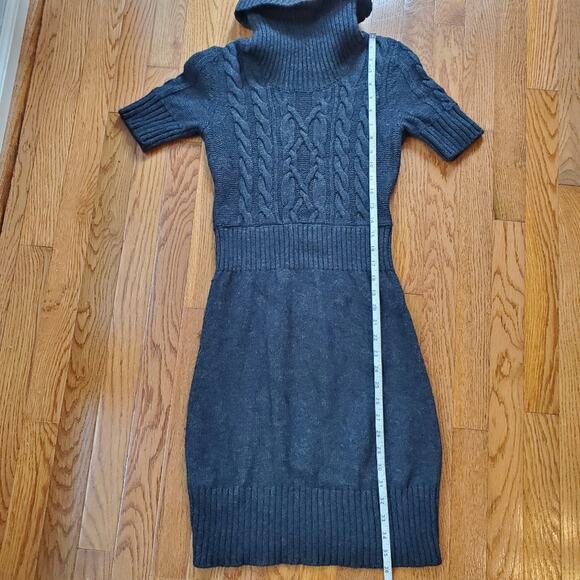 Ann Taylor Loft Womens Wool Blend Cable Knit Cowl Neck Short Sweater Dress Sz XS - Picture 7 of 11